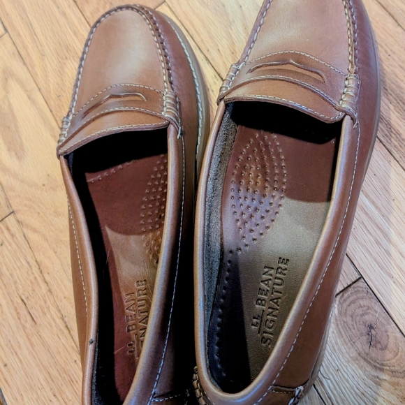 L.L. Bean Signature Women's Sz8 Classic Leather Penny Loafers, Rich Brandy Brown - Picture 4 of 7